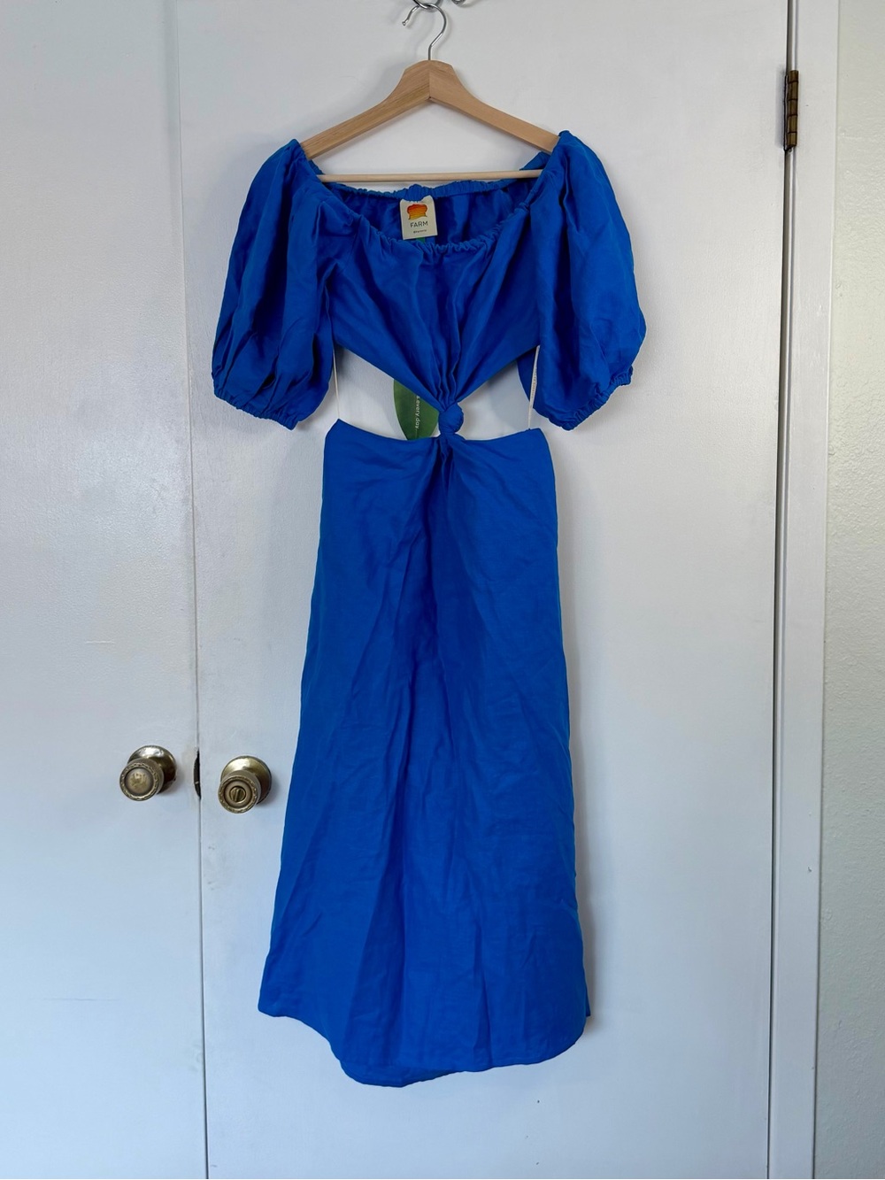 NWT farm rio linen knot dress